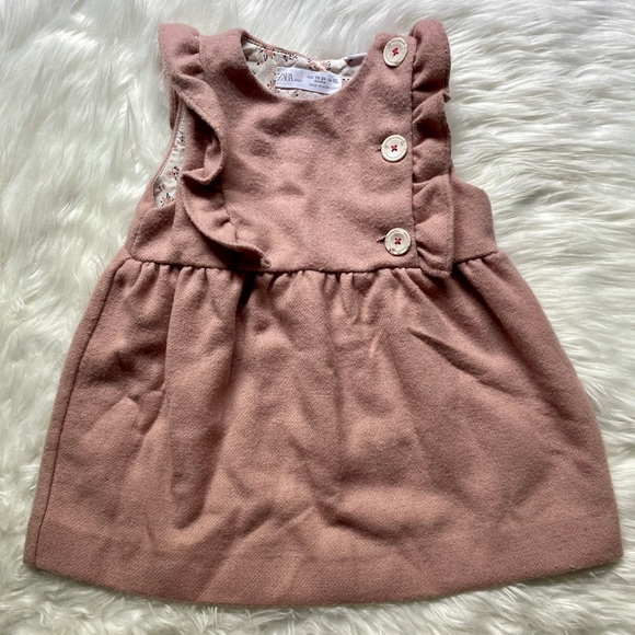 Zara Other - Zara Baby Girl Button Flannel Dress 18-24